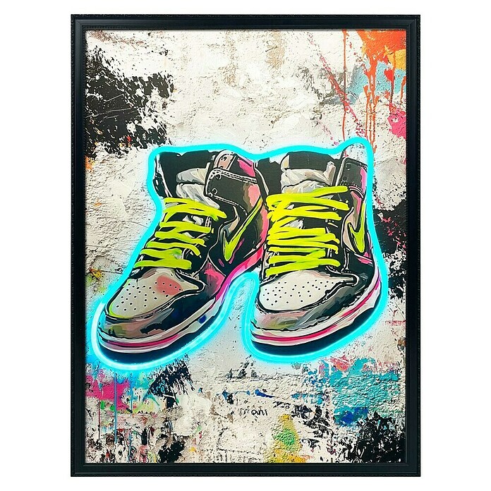 Reinders Gerahmtes Bild (Sneaker View, B x H: 50 x 70 cm, Schwarzer Rahmen) | BAUHAUS