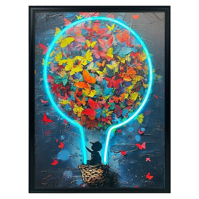 Reinders Leinwandbild (Balloon Kid, B x H: 50 x 70 cm, Schwarzer Rahmen) | BAUHAUS