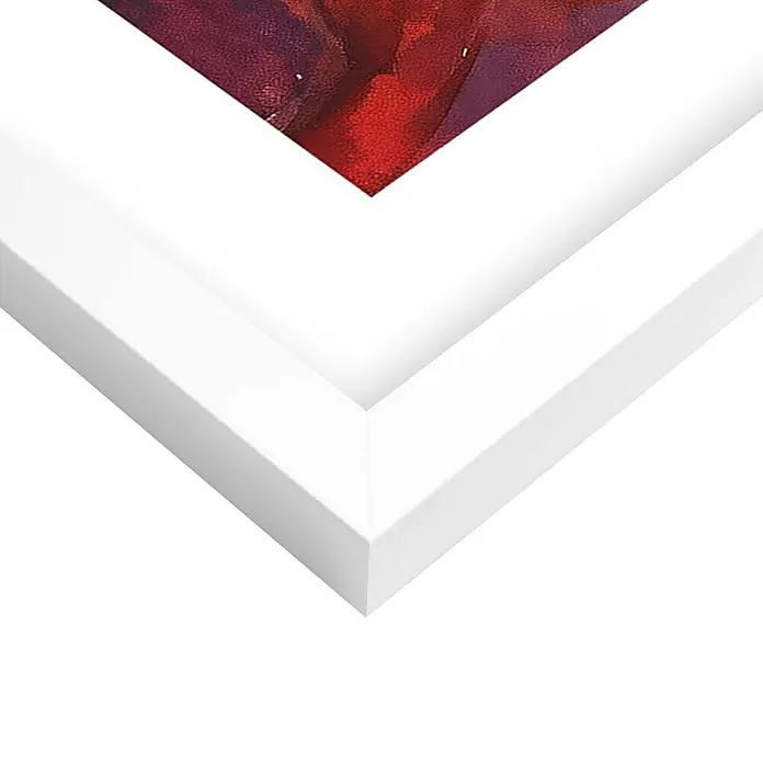 Reinders Bild Modern Frame - Balcony, B x H: 50 x 70 cm - Nahaufnahme eines Kunstwerks mit strahlend weißem Rahmen, der die lebendigen Farben und Texturen des Bildes hervorhebt.
