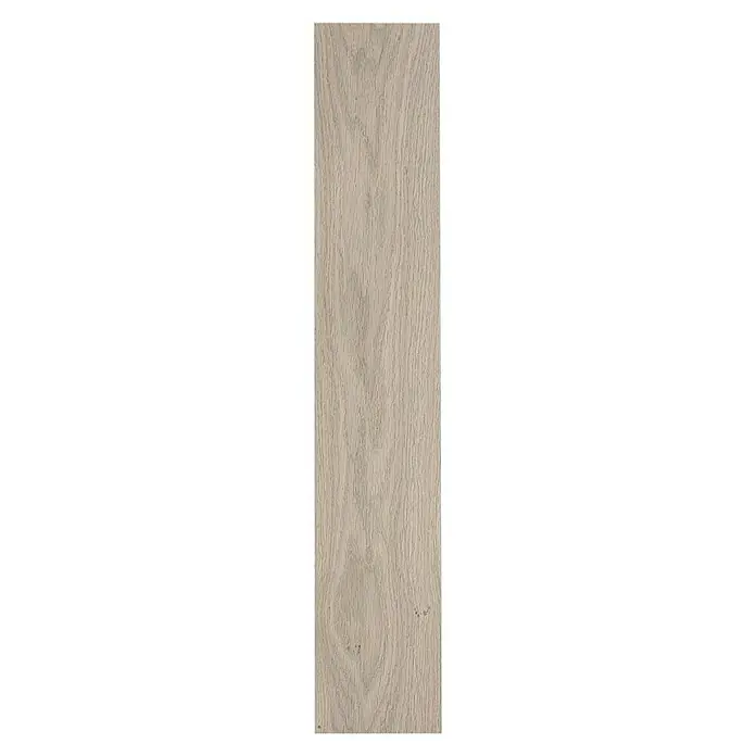 Barlinek Parkett Classico Line - Eiche Marzipan, Fischgrät, 725 x 130 x 14 mm - Nahaufnahme eines einzelnen, rechteckigen Holzpaneels mit einer hellen, natürlichen Holzmaserung und einem modernen Look.