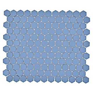 Mozaïektegel zeshoek Antislip HX AT23 (26 x 30 cm, Blauw, Mat)
