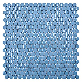 Mozaïektegel zeshoek CUBA HX2GM (29 x 29,5 cm, Blauw, Mat)