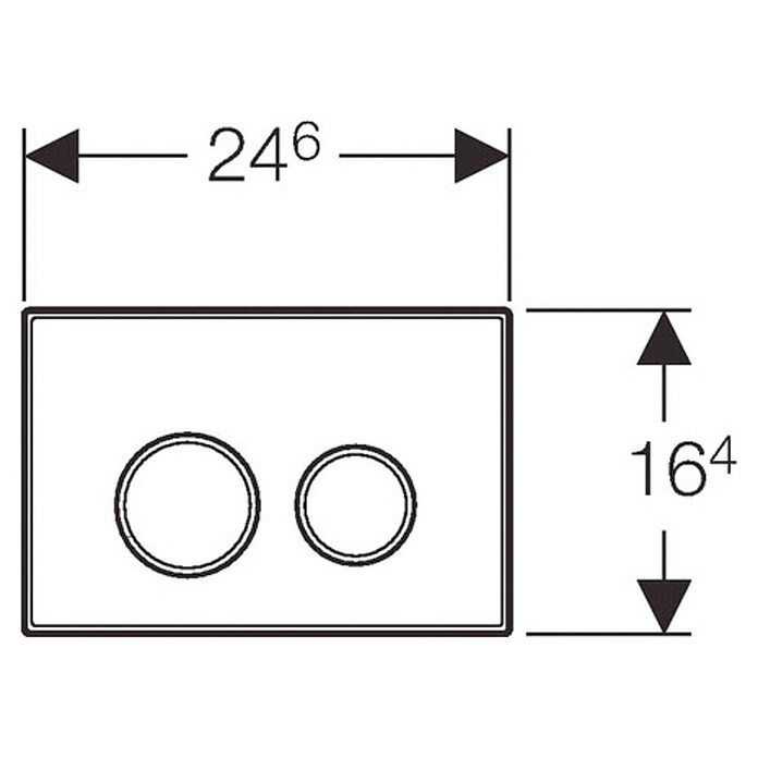 Geberit Betätigungsplatte Sigma 20 (Weiß, 2-Mengen-Spülung)