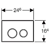 Geberit Betätigungsplatte Sigma 20 (Weiß, 2-Mengen-Spülung)