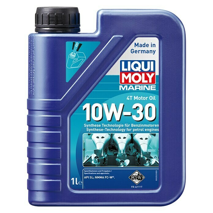 Liqui Moly Marine Motoröl 4T 10W-30Synthesetechnologie, 1 l Front View