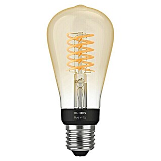 Philips Hue LED-Leuchtmittel White Filament (E27, 7 W, Warmweiß, Dimmbar, Oval)