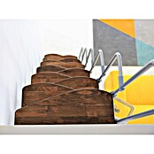 Minka Raumspartreppe Monaco (Breite: 60 cm, Silber, Farbe Stufen: Buche Walnuss gebeizt, Geschosshöhe: Max. 294 cm)