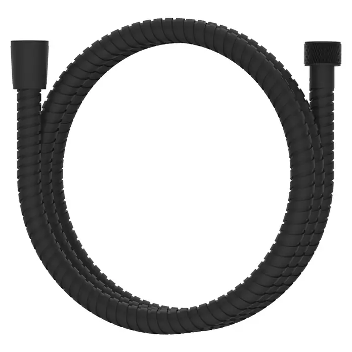 Camargue Set de ducha - Número de funciones: 3 ud., Negro, Mate - Manguera de ducha flexible negra en forma de anillo con acabado negro mate y conectores moleteados.