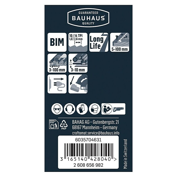 Craftomat Säbelsägeblatt S 922 VF (Holz/Metall, 2-tlg., Zahnabstand: 1,8 - 2,6 mm)