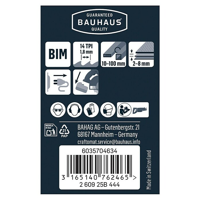 Craftomat Säbelsägeblatt S 918 BF (Metall, 2-tlg., Zahnabstand: 1,8 mm)
