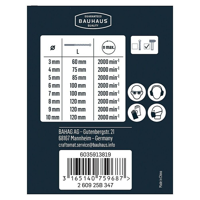 Craftomat Steinbohrer-Set (8-tlg., 3 mm - 10 mm)