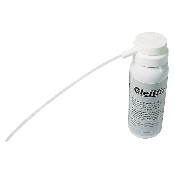 Expo Ambiente Gleitspray - 75 ml - Gleitfix Spraydose mit langem Sprührohr. Ein vielseitiges Schmiermittel für Paneelwagen, Vorhänge und Gardinen.