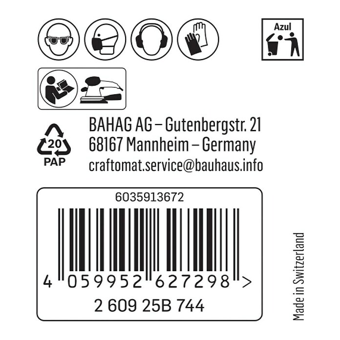 Craftomat Schleifblätter C 1061 (Körnung: 40, 1 Stk., 93 x 186 mm) | BAUHAUS