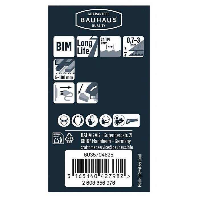 Craftomat Säbelsägeblatt S 922 AF (Blech, 2-tlg., Zahnabstand: 1 mm)