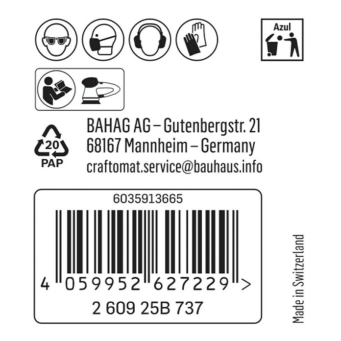 Craftomat Haftschleifscheiben C 1061 (Körnung: 180, Durchmesser: 150 mm, 1 Stk.) | BAUHAUS