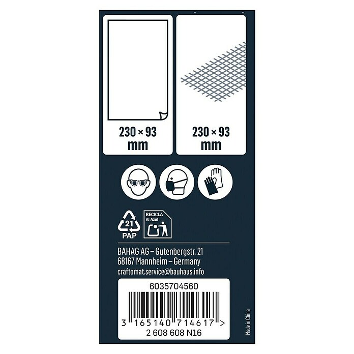 Craftomat Ročni brusilnik  (185 x 93 mm, Plastika) | 1870 - Schleifwerkzeuge | BADG - Schleifwerkzeug | BAD - Handwerkzeuge | BA - Handwerkzeuge | B - Werkz/Masch/Maschzubeh/Auto | BAUHAUS