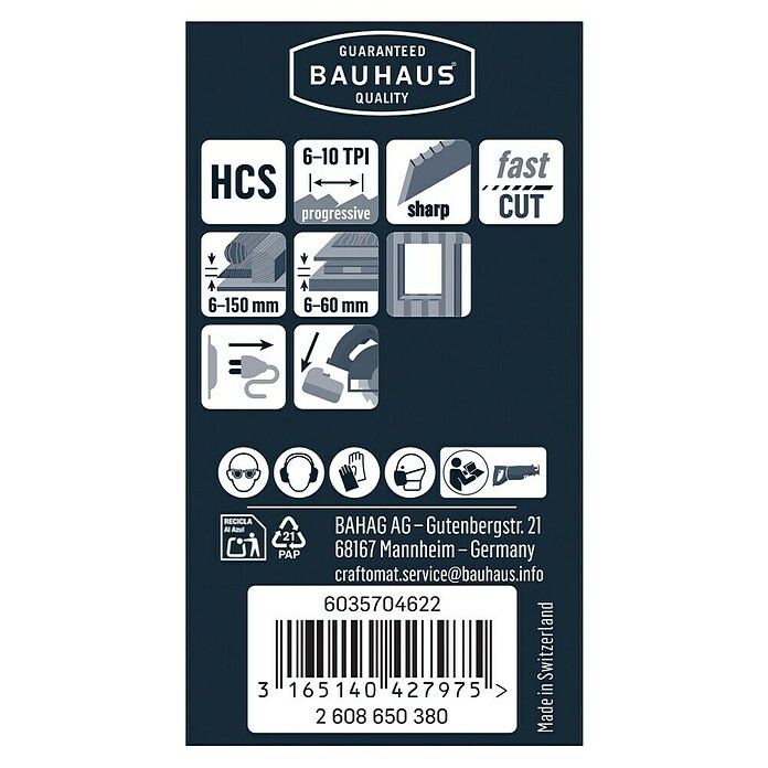 Craftomat List za sabljastu pilu S 2345 X  (Drvo/MDF, 2 -dij., Razmak između zubaca: 5 mm) | BAUHAUS