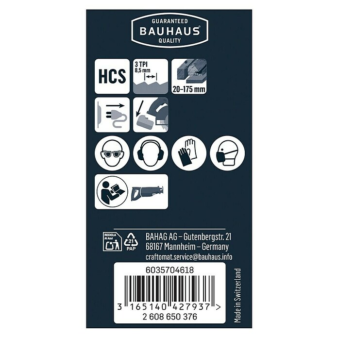 Craftomat Säbelsägeblatt S 1111 K (Grobholz, 2-tlg., Zahnabstand: 8,5 mm)