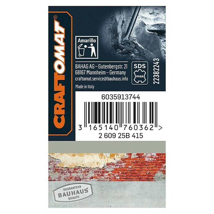 Craftomat SDS-MAX-Flachmeißel (Länge: 280 mm, Breite: 25 mm)