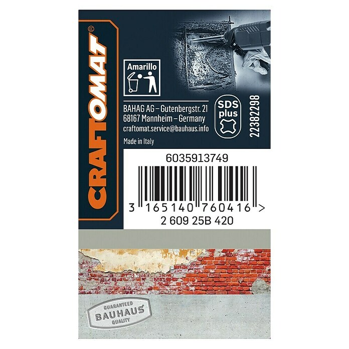 Craftomat SDS-Plus-Spitzmeißel (Länge: 250 mm)