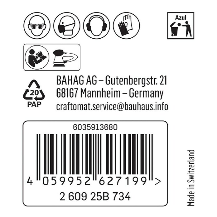 Craftomat Haftschleifscheiben C 1061 (Körnung: 40, Durchmesser: 150 mm, 1 Stk.) | BAUHAUS