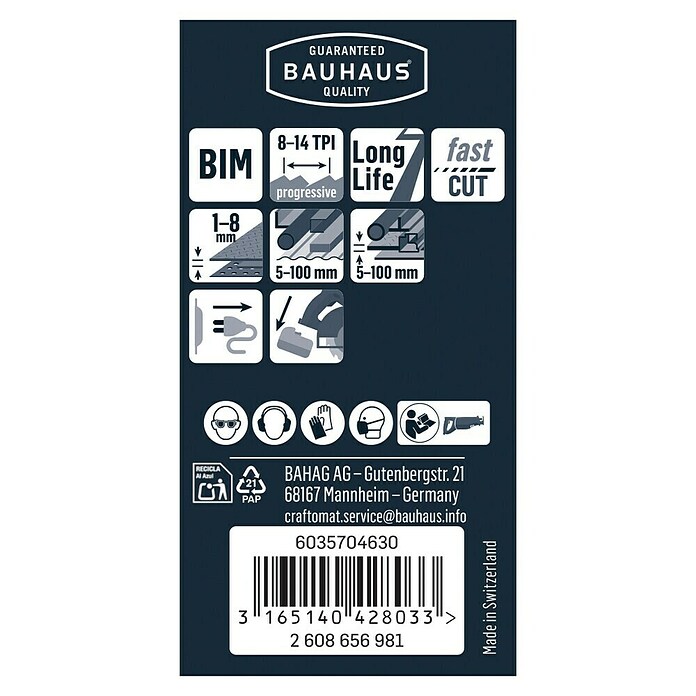 Craftomat Säbelsägeblatt S 123 XF (Metall, 2-tlg., Zahnabstand: 1,8 - 3,2 mm)