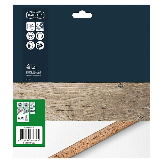 Craftomat Kreissägeblatt Accu Holz (160 mm, Bohrung: 15,87 mm - 20 mm, Anzahl Zähne: 48 Stk.) | BAUHAUS