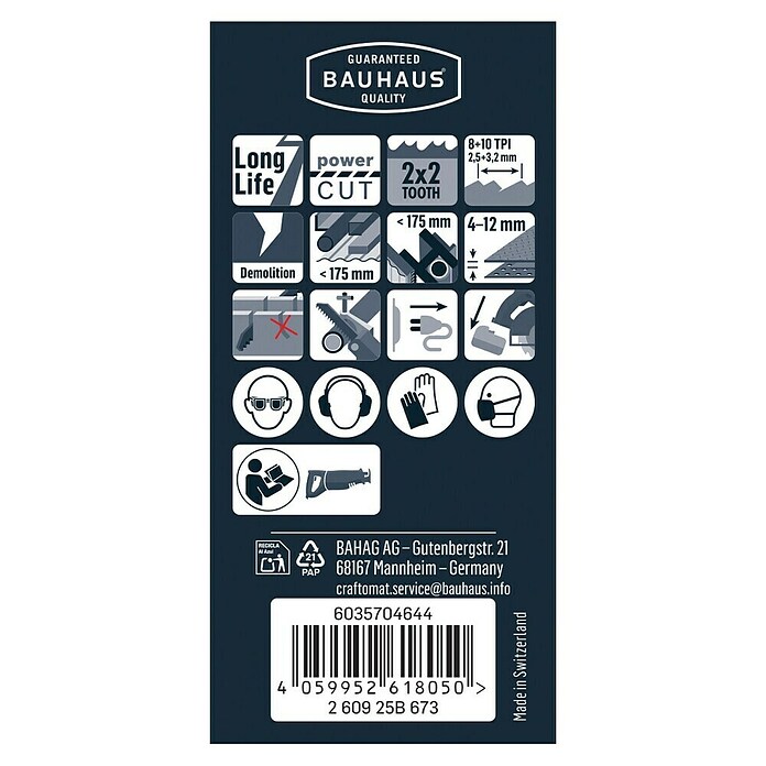 Craftomat Säbelsägeblatt S 1130 CF (Länge: 288 mm, 2 Stk.) | BAUHAUS