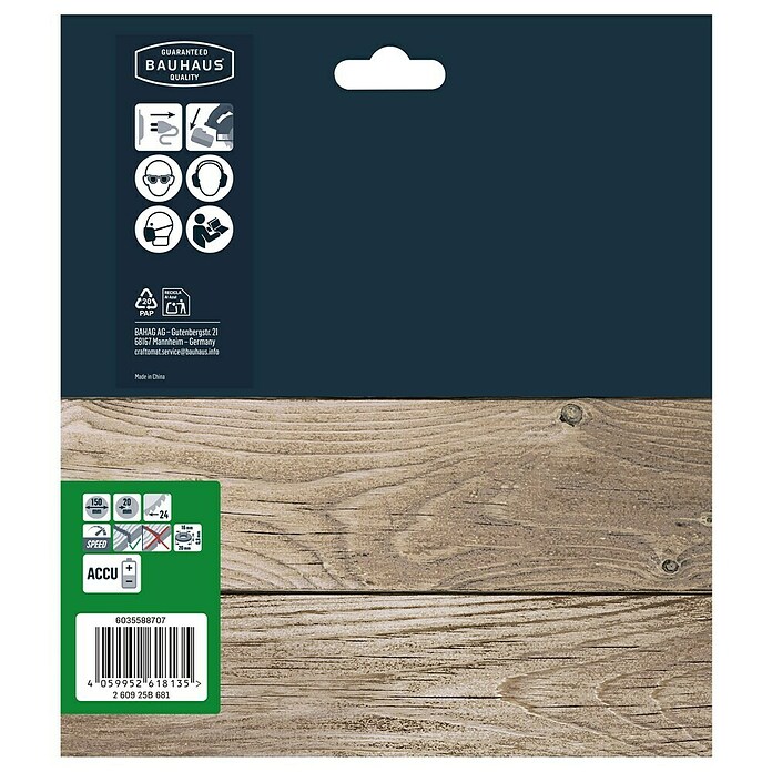 Craftomat Kreissägeblatt Accu Holz (150 mm, Bohrung: 16 mm - 20 mm, Anzahl Zähne: 24 Stk.) | BAUHAUS
