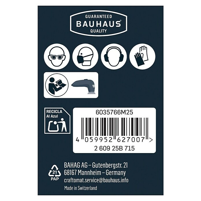 Craftomat Schleifgitter-Set (Körnung: 240, 93 x 93 mm, 5 Stk.) | BAUHAUS