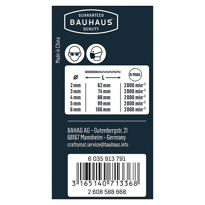 Craftomat Holzbohrer-Set (¼″ Hex, 5-tlg.)