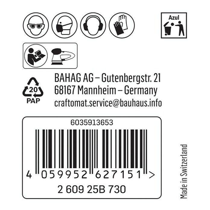 Craftomat Haftschleifscheiben C 1061 (Körnung: 80, Durchmesser: 125 mm, 1 Stk.) | BAUHAUS