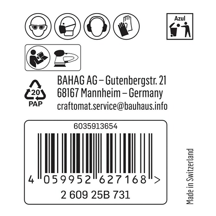 Craftomat Haftschleifscheiben C 1061 (Körnung: 120, Durchmesser: 125 mm, 1 Stk.) | BAUHAUS