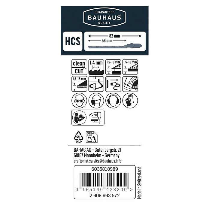 Craftomat Stichsägeblatt T 101 AO (Weichholz/Sperrholz, 2-tlg., T-Schaft)
