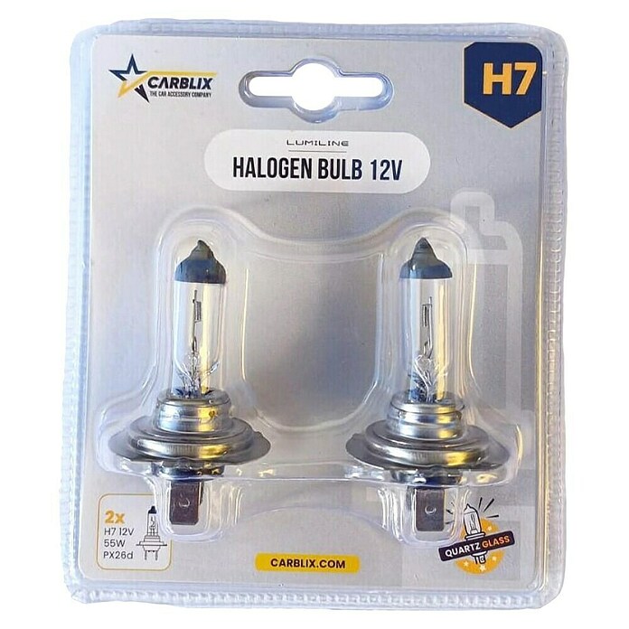 Carblix Halogenska žarnica za žaromete H7 12V  (55 W, 2 kos) | 2764 - Autoelektrik - Leuchtmittel | BDDD - Auto-Werkstatt | BDD - Autozubehör | BD - Autozubehör | B - Werkz/Masch/Maschzubeh/Auto | BAUHAUS