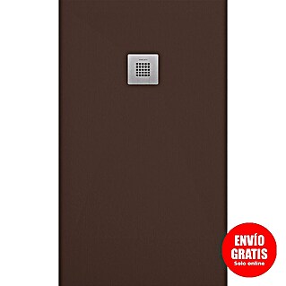 Duplach Plato de ducha Plus (L x An: 90 x 80 cm, Material compuesto, Chocolate)