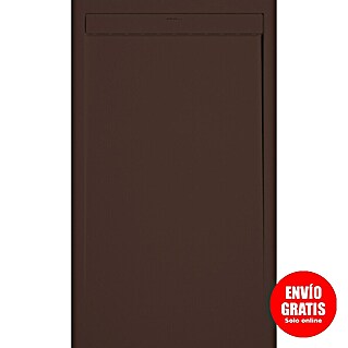 Duplach Plato de ducha Smart (L x An: 190 x 80 cm, Material compuesto, Chocolate)