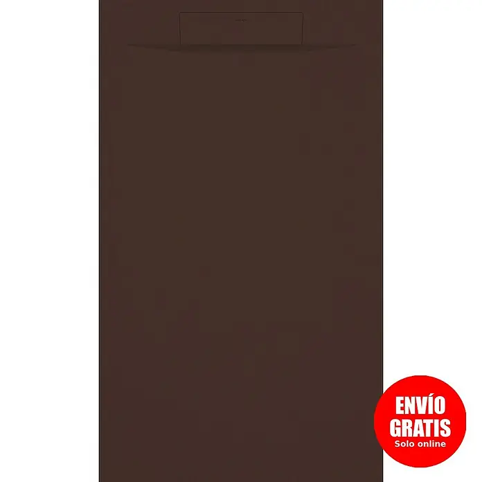 Duplach Plato de ducha Zeus - L x An: 140 x 90 cm, Material compuesto, Chocolate - Plato de ducha marrón con diseño moderno, ideal para cualquier baño. Envío gratis online.