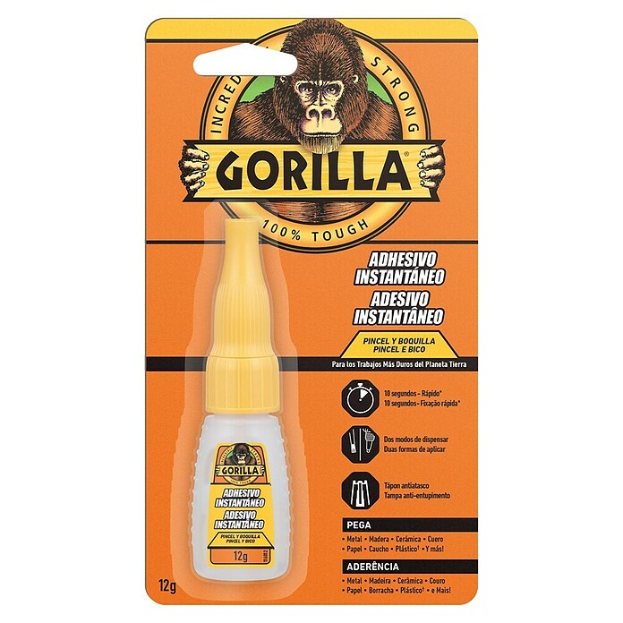 Gorilla Adhesivo instantáneo con pincel y boquilla (12 g) | BAUHAUS