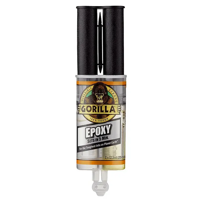 Gorilla Adhesivo bicomponente epoxi - 25 g - Imagen del producto de Gorilla Epoxy, un adhesivo bicomponente fuerte y de curado rápido para aplicaciones exigentes.