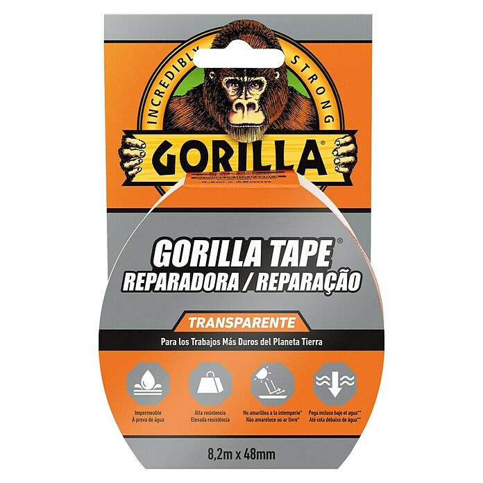 Gorilla Cinta de reparación Americana (Transparente, 8,2 m x 48 mm) | BAUHAUS