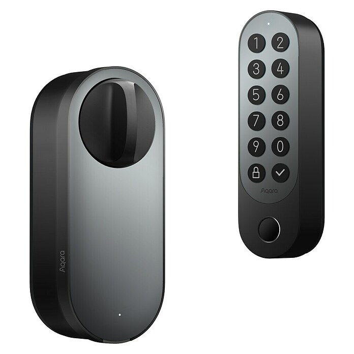 Aqara Cerradura electrónica U200 (Manejo: Huella dactilar, código de acceso, smartphone, Apto para: Puertas, Negro) | BAUHAUS