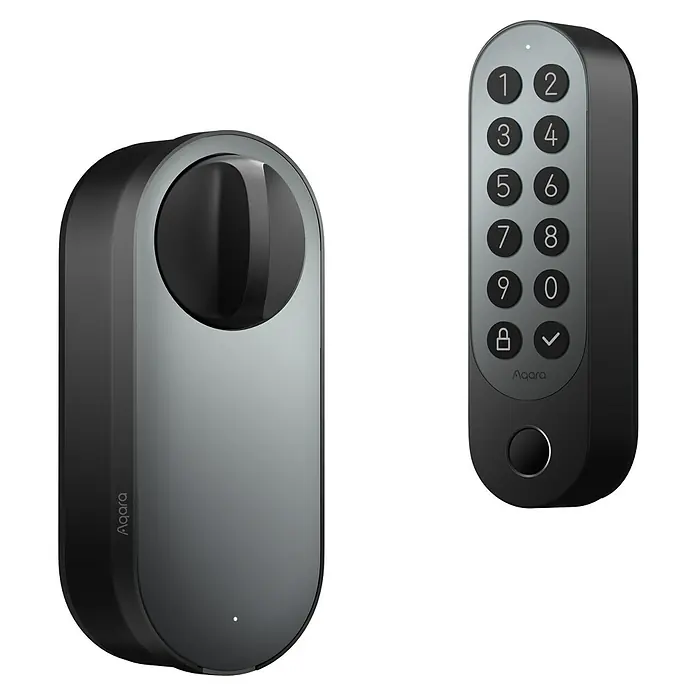 Aqara Elektronisches Türschloss SMART LOCK U200 - Bedienung: Fingerabdruck, Zugangscode, Smartphone, Geeignet für: Türen, Schwarz - Intelligentes Türschloss mit Keypad für schlüssellosen Zugang. Das Aqara Smart Lock bietet Komfort und Sicherheit für Ihr Zuhause.