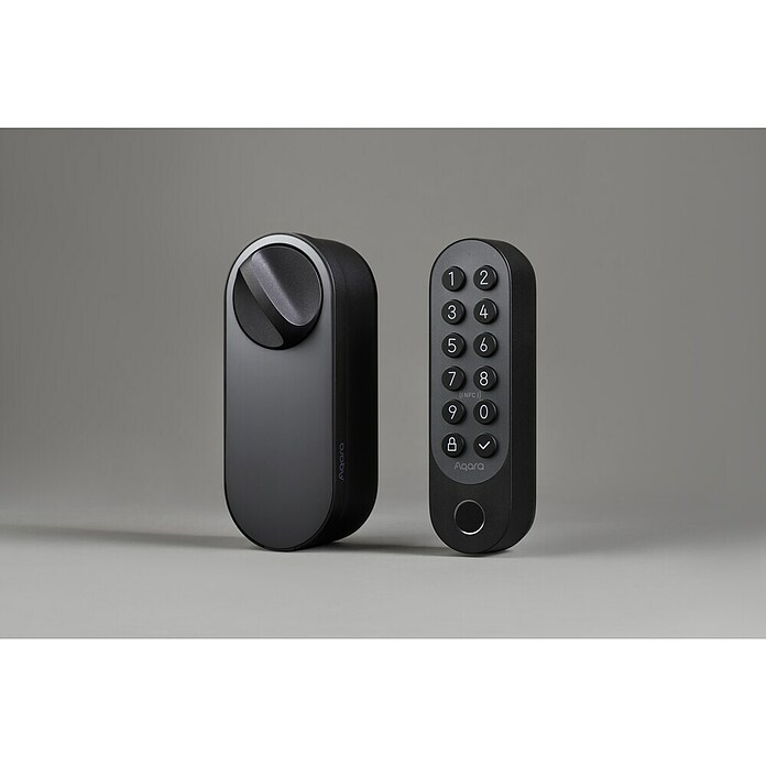 Aqara Cerradura electrónica U200 (Manejo: Huella dactilar, código de acceso, smartphone, Apto para: Puertas, Negro) | BAUHAUS