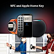 Aqara Cerradura electrónica U200 (Manejo: Huella dactilar, código de acceso, smartphone, Apto para: Puertas, Negro) | BAUHAUS