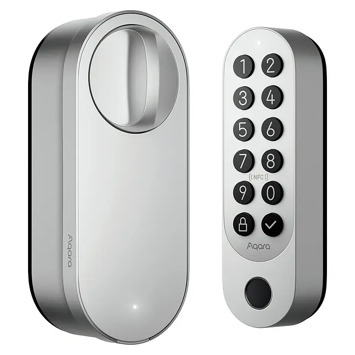Aqara Elektronisches Türschloss SMART LOCK U200 - Bedienung: Fingerabdruck, Zugangscode, Smartphone, Geeignet für: Türen, Silber - Intelligentes Türschloss von Aqara mit Zahlencode und NFC-Funktion für sicheren und komfortablen Zugang.