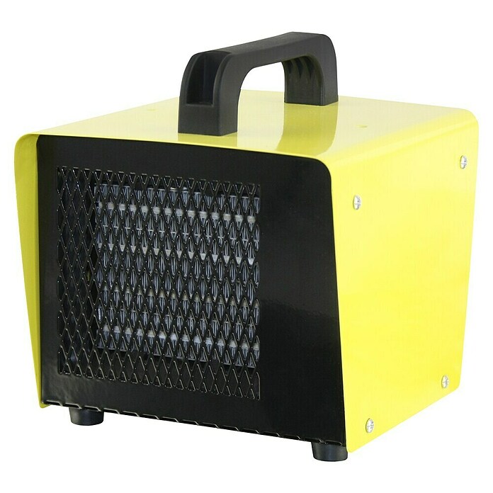Voltotherm Bauheizer Box (2.000 W, Gelb/Schwarz, L x B x H: 18,8 x 17,8 x 19,7 cm)