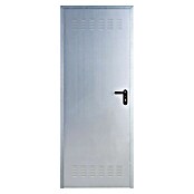 Roper Puerta de trastero con rejilla (80 x 210 cm, Izquierda, Gris) | BAUHAUS