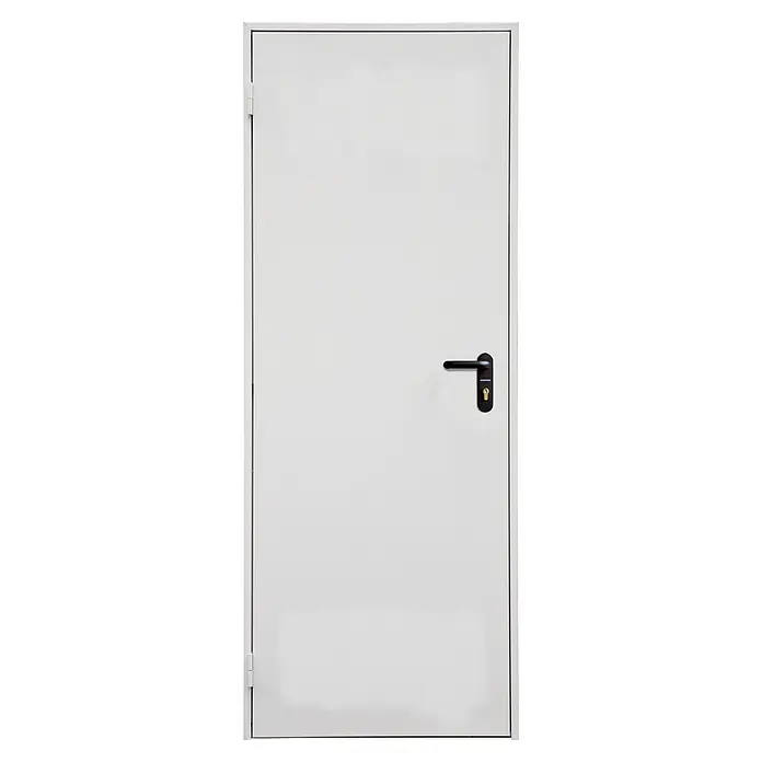 Roper Puerta de trastero Lacada - 90 x 210 cm, Derecha, Blanco - Puerta blanca con manija negra. Ideal para interiores modernos, esta puerta ofrece estilo y funcionalidad con su diseño elegante.