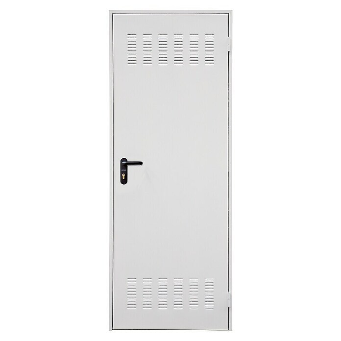 Roper Puerta de trastero Lacada con rejilla (80 x 210 cm, Izquierda, Blanco) | BAUHAUS